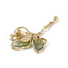 Resin Butterfly Brooch Pin with Crystal Rhinestone JEWB-P016-05KCG-03-4