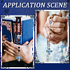 10Pcs Religion Alloy Enamel Blue Oval with Virgin Chandelier Component Links FIND-SC0024-36-5