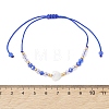 Adjustable Glass &  Natural Trochid Shell Beads Braided Bead Bracelets BJEW-MZ00322-5