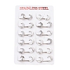 202 Stainless Steel Huggie Hoop Earrings X-EJEW-O087-09A-P-3