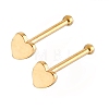 Heart 304 Stainless Steel Nose Studs AJEW-L056-04G-1