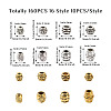 Kissitty 160Pcs 16 Style Tibetan Style Alloy European Beads TIBE-KS0001-10-13