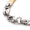 Vacuum Plating 304 Stainless Steel Bar Link Chains Necklace STAS-E160-19GP-3