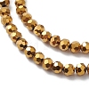 Electroplate Glass Beads Strands X-EGLA-K015-09C-3