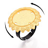 Adjustable Alloy & Iron Bezel Cup Ring Base with Rotatable Tray MAK-T012-13G-4