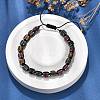 Adjustable Natural Tourmaline and Non-magnetic Synthetic Hematite Braided Bead Bracelets BJEW-Z090-01J-2