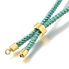 Braided Cotton Cord Slider Bracelet Making MAK-R001-01G-27-2