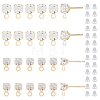 80Pcs Brass Stud Earring Findings KK-BC0009-38-1