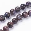 Natural Glaucophane Beads Strands G-F520-39-8mm-1