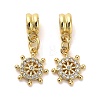 Rack Plating Brass Micro Pave Cubic Zirconia Charms KK-S398-10A-1