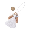 Polyester & Glass Angel Pendant Decorations HJEW-JM04648-3