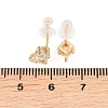 Brass Clear Cubic Zirconia Stud Earring Findings LS-EJEW-A155-03A-G-2