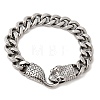 304 Stainless Steel Cuban Link Chains Bracelets for Unisex BJEW-A092-03P-4