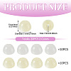 20Pcs 2 Colors Resin UV Reactive Beads RESI-TA0005-68-4