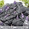 30Pcs Raw Rough Natural Amethyst Pendants FIND-FH0004-86-4