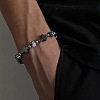 Synthetic Non-magnetic Hematite & Natural Gemstone Beads Stretch Bracelets for Women Men LS-TK7593-2