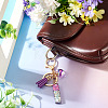 Alloy Resin Heart Keychains KEYC-TADJ0002-01G-I-5