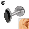 G23 Titanium Cubic Zirconia Horse Eye 17 Gauge Threadless Labrets for Women Men WG9E7C9-31-1