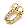 Initial Letter Brass with Cubic Zirconia Charms KK-Q814-26U-G-2