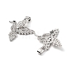 Brass Micro Pave Clear Cubic Zirconia Pendants KK-G533-07E-P-2