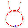 Glass Evil Eye Bead Braided Bracelets SG7290-2-1