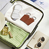 CutHollow 12Pcs Rectangle Imitation Leather Pendant Keychain KEYC-CL0001-11C-5