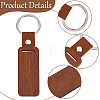 25Pcs PU Leather Keychains KEYC-CY0001-06-6