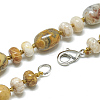 Natural Crazy Agate Beaded Necklaces NJEW-S390-26-2