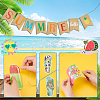 AHADERMAKER 5 Bags 5 Style Summer Birthday Theme Paper Hanging Decorations & Flag Banners HJEW-GA0001-46-4
