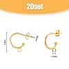 ® 20Pcs 304 Stainless Steel Stud Earrings FIND-HY0001-62-2
