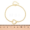 Brass Heart Link Bracelets for Women KK-CBA68DA-02-5