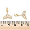 Brass Micro Pave Clear Cubic Zirconia Pendants KK-A299-04G-3