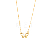304 Stainless Steel Pave Shell Pearl Pendant Necklaces STAS-OY018-20G-1