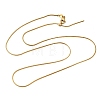 0.9MM Unisex 304 Stainless Steel Round Snake Chain Necklaces NJEW-P356-04G-4