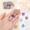 32Pcs 2 Colors 201 Stainless Steel Connector Charms FIND-CA0007-68-3