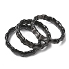 Bamboo Natural Silver Sheen Obsidian Beads Stretch Bracelets for Women Men BJEW-K304-01C-4