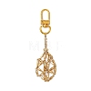 304 Stainless Steel Macrame Chain Pouch Empty Stone Holder Pendant Decoration HJEW-JM02076-1