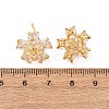 Brass Cubic Zirconia Stud Earrings for Women EJEW-F418-11G-3