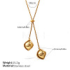 Adjustable 304 Stainless Steel Geometric Lariat Necklaces WGF601B-05-2