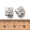 Brass Micro Pave Pearl Pink Cubic Zirconia Beads KK-M318-34P-3