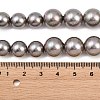 Electroplated Glass Pearl Graduated Beads Strands BSHE-C011-03E-5
