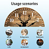 MDF Printed Wall Clock HJEW-WH0058-020-3