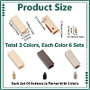18 Bags 3 Colors Rectangle Alloy Bag Zipper Tail Ends FIND-CY0002-29B-2