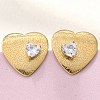 Brass & Glass & Plastic Stud Earrings EJEW-D302-03G-01A-4