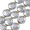 Electroplated Natural Druzy Geode Crystal Beads Strands G-G459-04K-1