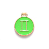 Alloy Enamel Pendants X-ENAM-S124-01B-06I-2