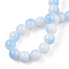 Two Tone Opaque Baking Painted Glass Beads Strands DGLA-Q027-8mm-03-4