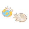 Alloy Enamel Pendants AL-CBAE435-04G-2