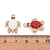 Alloy Rhinestone and Enamel Pendants PALLOY-T092-40G-3