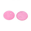 Spray Painted Natural Capiz Shell Disc Charms BSHE-T014-02F-2